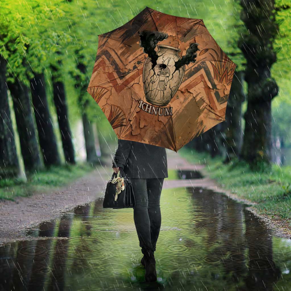 Khnum Umbrella Ancient Egyptian Earthy Cracked Papyrus - Divine Potter - Wonder Print Shop