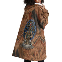 Khnum Wearable Blanket Hoodie Ancient Egyptian Earthy Cracked Papyrus - Divine Potter - Wonder Print Shop