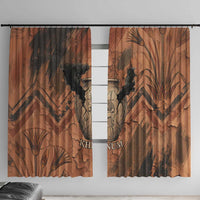 Khnum Window Curtain Ancient Egyptian Earthy Cracked Papyrus - Divine Potter - Wonder Print Shop