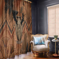 Khnum Window Curtain Ancient Egyptian Earthy Cracked Papyrus - Divine Potter - Wonder Print Shop
