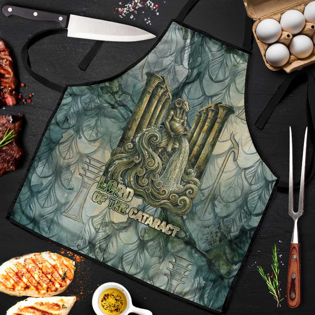 Khnum Ancient Egyptian Apron with Smoky Leaf, Ram Head Emblem, and Guardian of the Cataract - Wonder Print Shop