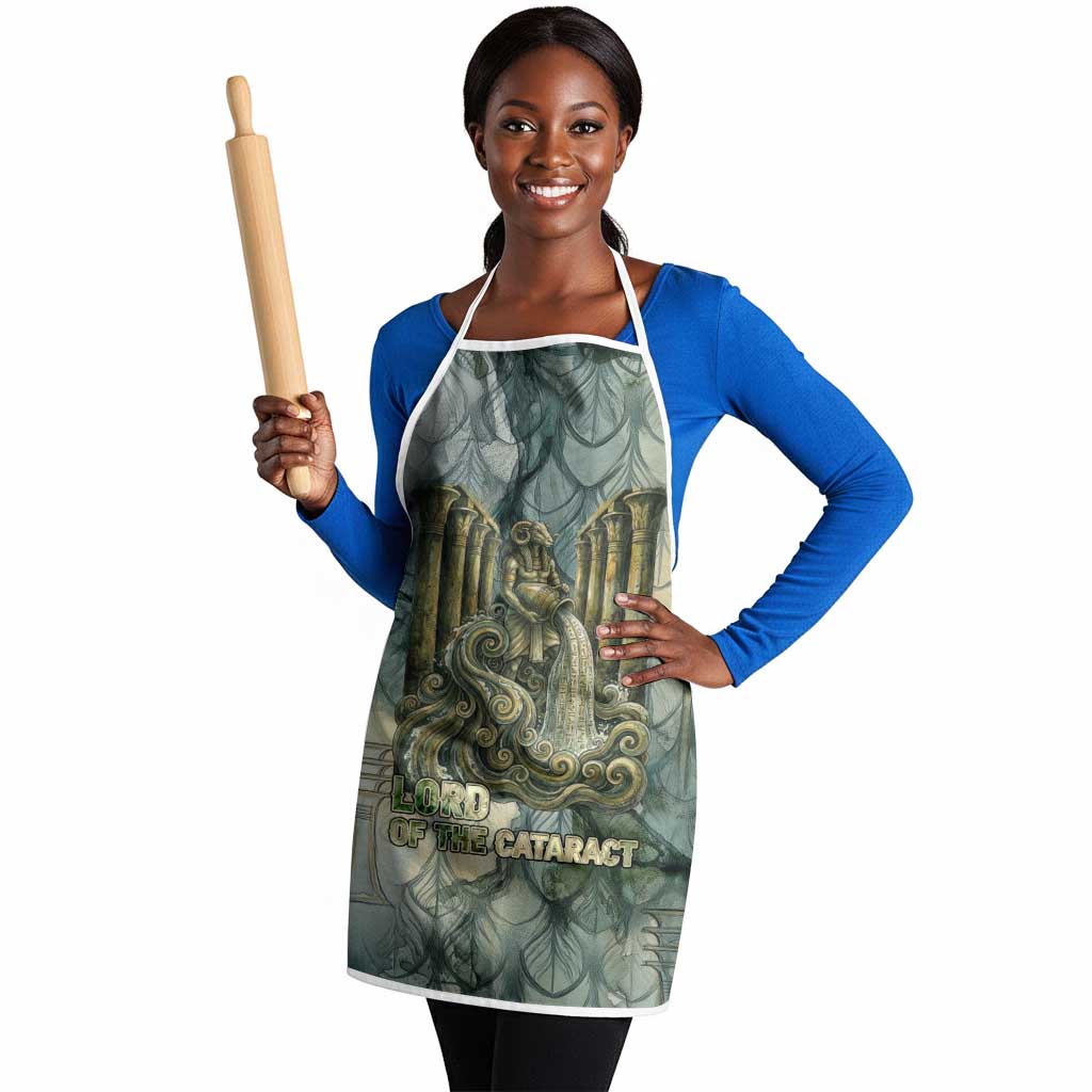 Khnum Ancient Egyptian Apron with Smoky Leaf, Ram Head Emblem, and Guardian of the Cataract - Wonder Print Shop