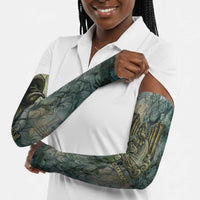 Khnum Ancient Egyptian Arm Sleeves with Smoky Leaf, Ram Head Emblem, and Guardian of the Cataract - Wonder Print Shop