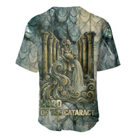 Khnum Ancient Egyptian Baseball Jersey with Smoky Leaf, Ram Head Emblem, and Guardian of the Cataract - Wonder Print Shop