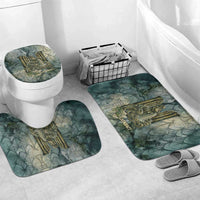Khnum Ancient Egyptian Bathroom Set with Smoky Leaf, Ram Head Emblem, and Guardian of the Cataract - Wonder Print Shop