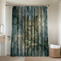 Khnum Ancient Egyptian Bathroom Set with Smoky Leaf, Ram Head Emblem, and Guardian of the Cataract - Wonder Print Shop
