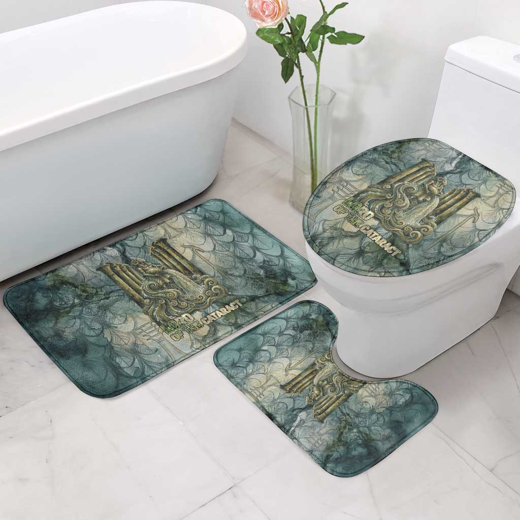 Khnum Ancient Egyptian Bathroom Set with Smoky Leaf, Ram Head Emblem, and Guardian of the Cataract - Wonder Print Shop