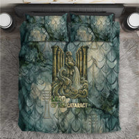 Khnum Ancient Egyptian Bedding Set with Smoky Leaf, Ram Head Emblem, and Guardian of the Cataract - Wonder Print Shop