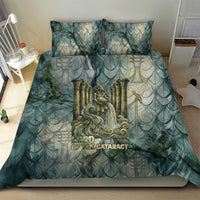 Khnum Ancient Egyptian Bedding Set with Smoky Leaf, Ram Head Emblem, and Guardian of the Cataract - Wonder Print Shop