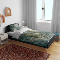 Khnum Ancient Egyptian Bedding Set with Smoky Leaf, Ram Head Emblem, and Guardian of the Cataract - Wonder Print Shop