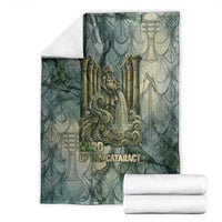 Khnum Ancient Egyptian Blanket with Smoky Leaf, Ram Head Emblem, and Guardian of the Cataract - Wonder Print Shop