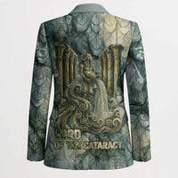 Khnum Ancient Egyptian Blazer with Smoky Leaf, Ram Head Emblem, and Guardian of the Cataract - Wonder Print Shop