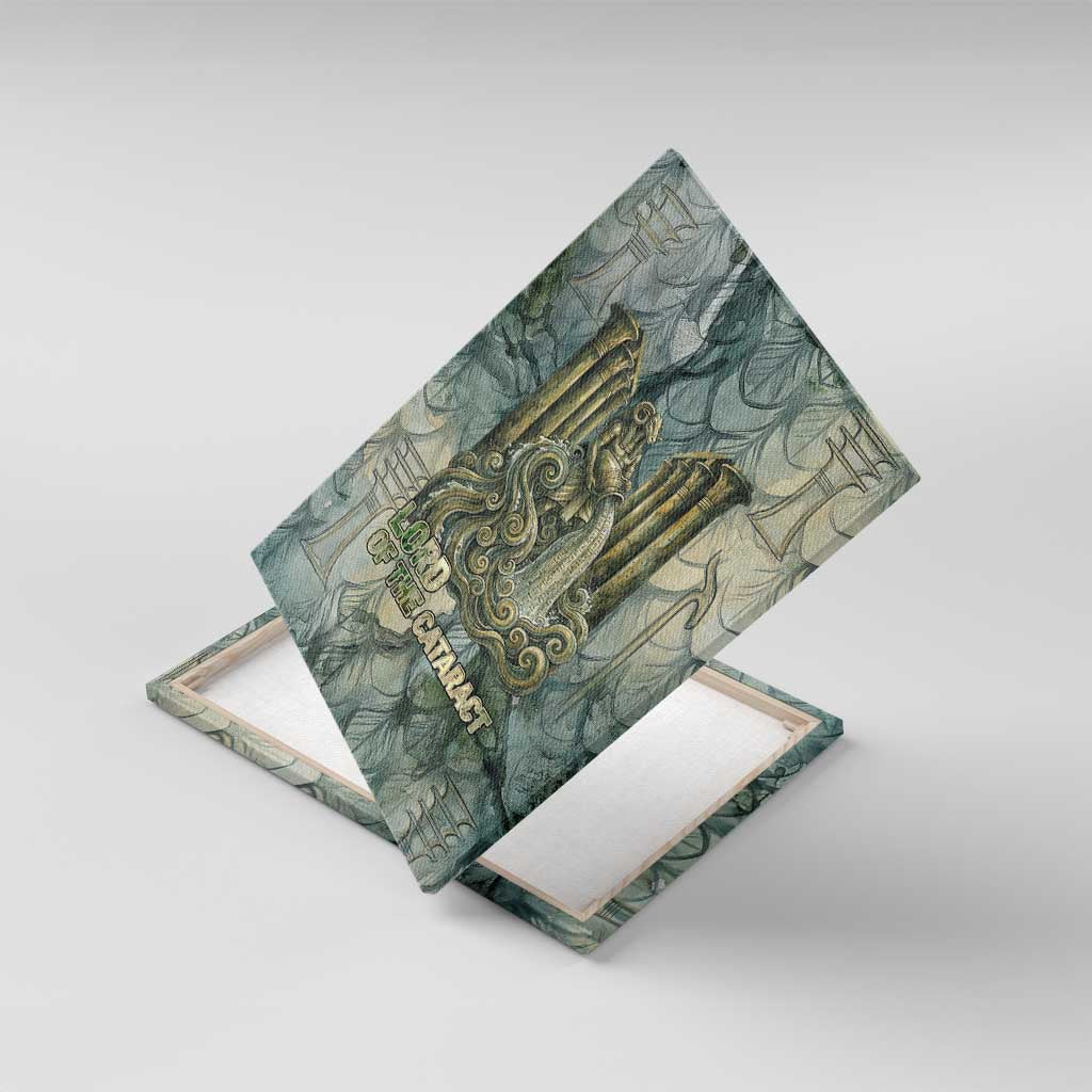 Khnum Ancient Egyptian Canvas Wall Art with Smoky Leaf, Ram Head Emblem, and Guardian of the Cataract - Wonder Print Shop
