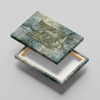 Khnum Ancient Egyptian Canvas Wall Art with Smoky Leaf, Ram Head Emblem, and Guardian of the Cataract - Wonder Print Shop