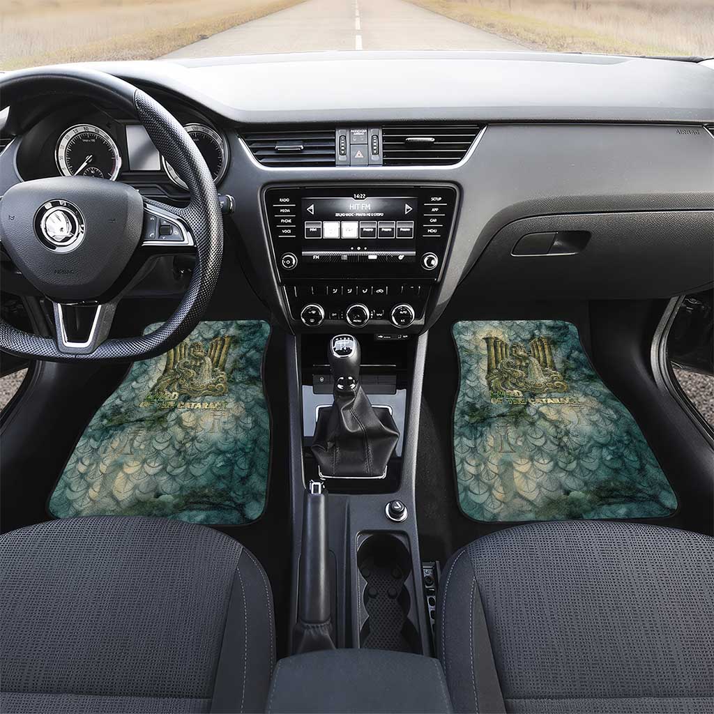 Khnum Ancient Egyptian Car Mats with Smoky Leaf, Ram Head Emblem, and Guardian of the Cataract - Wonder Print Shop