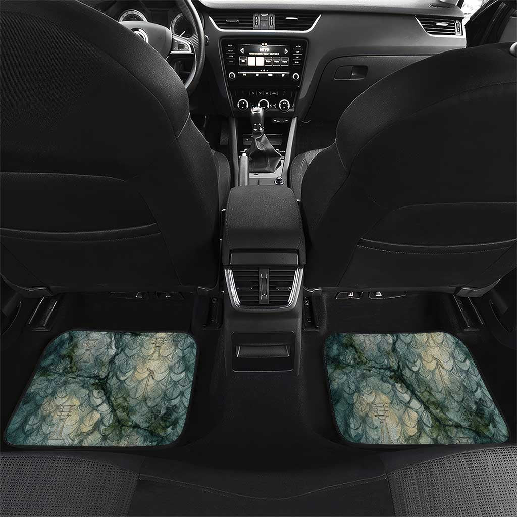 Khnum Ancient Egyptian Car Mats with Smoky Leaf, Ram Head Emblem, and Guardian of the Cataract - Wonder Print Shop