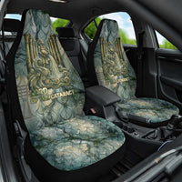 Khnum Ancient Egyptian Car Seat Cover with Smoky Leaf, Ram Head Emblem, and Guardian of the Cataract - Wonder Print Shop