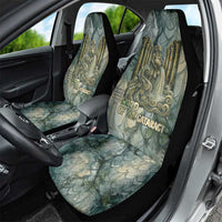 Khnum Ancient Egyptian Car Seat Cover with Smoky Leaf, Ram Head Emblem, and Guardian of the Cataract - Wonder Print Shop