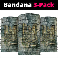 Khnum Ancient Egyptian Neck Gaiter with Smoky Leaf, Ram Head Emblem, and Guardian of the Cataract - Wonder Print Shop