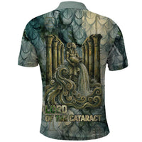 Khnum Ancient Egyptian Polo Shirt with Smoky Leaf, Ram Head Emblem, and Guardian of the Cataract - Wonder Print Shop