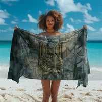 Khnum Ancient Egyptian Sarong with Smoky Leaf, Ram Head Emblem, and Guardian of the Cataract - Wonder Print Shop