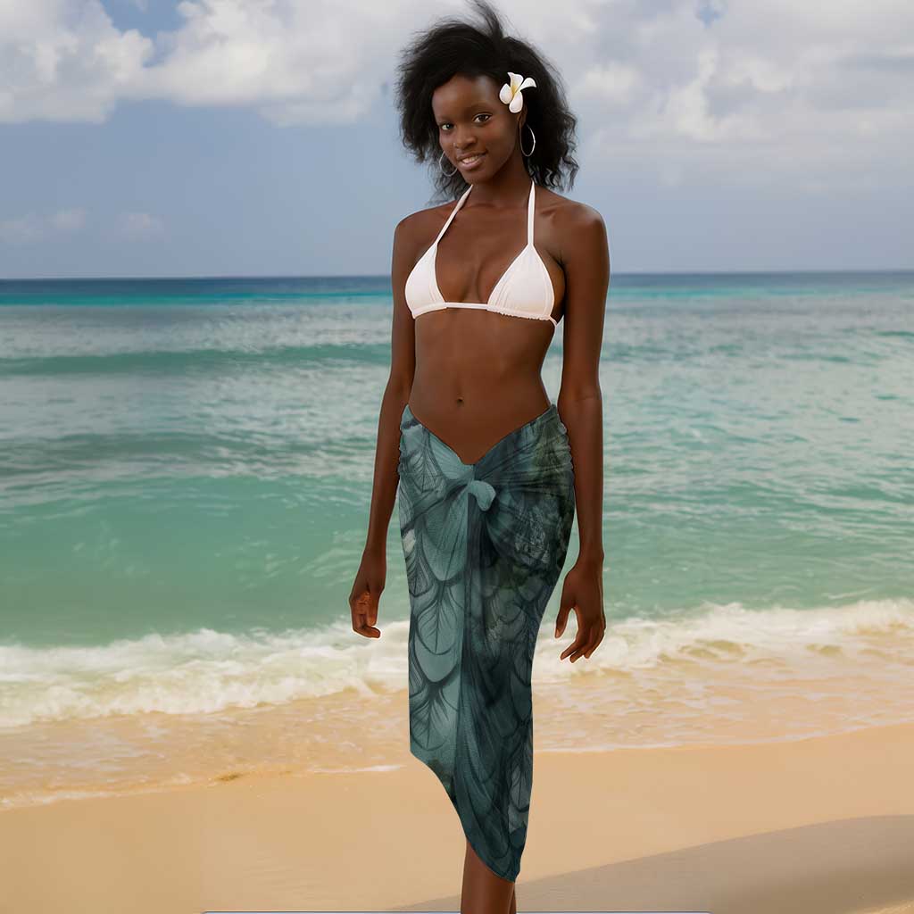 Khnum Ancient Egyptian Sarong with Smoky Leaf, Ram Head Emblem, and Guardian of the Cataract - Wonder Print Shop