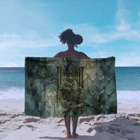 Khnum Ancient Egyptian Sarong with Smoky Leaf, Ram Head Emblem, and Guardian of the Cataract - Wonder Print Shop