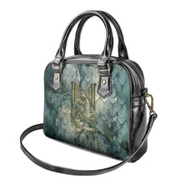 Khnum Ancient Egyptian Shoulder Handbag with Smoky Leaf, Ram Head Emblem, and Guardian of the Cataract - Wonder Print Shop