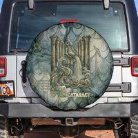 Khnum Ancient Egyptian Spare Tire Cover with Smoky Leaf, Ram Head Emblem, and Guardian of the Cataract - Wonder Print Shop