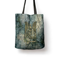 Khnum Ancient Egyptian Tote Bag with Smoky Leaf, Ram Head Emblem, and Guardian of the Cataract - Wonder Print Shop