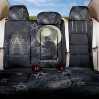 Khonsu Back Car Seat Cover Ancient Egyptian Dark Feather Pattern, Moonlit Raven Symbol, and Eye Lotus - Wonder Print Shop
