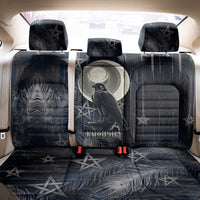Khonsu Back Car Seat Cover Ancient Egyptian Dark Feather Pattern, Moonlit Raven Symbol, and Eye Lotus - Wonder Print Shop