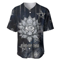Khonsu Baseball Jersey Ancient Egyptian Dark Feather Pattern, Moonlit Raven Symbol, and Eye Lotus - Wonder Print Shop