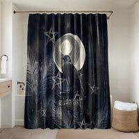 Khonsu Bathroom Set Ancient Egyptian Dark Feather Pattern, Moonlit Raven Symbol, and Eye Lotus - Wonder Print Shop