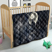 Khonsu Quilt Ancient Egyptian Dark Feather Pattern, Moonlit Raven Symbol, and Eye Lotus - Wonder Print Shop