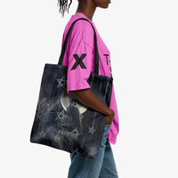Khonsu Tote Bag Ancient Egyptian Dark Feather Pattern, Moonlit Raven Symbol, and Eye Lotus - Wonder Print Shop