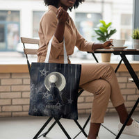 Khonsu Tote Bag Ancient Egyptian Dark Feather Pattern, Moonlit Raven Symbol, and Eye Lotus - Wonder Print Shop