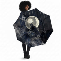 Khonsu Umbrella Ancient Egyptian Dark Feather Pattern, Moonlit Raven Symbol, and Eye Lotus - Wonder Print Shop