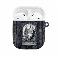 Khonsu Ancient Egyptian AirPods Case with Dark Celtic Knot Pattern, Baboon Guardian Symbol, and Moon Healer Motif - Wonder Print Shop
