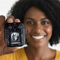 Khonsu Ancient Egyptian AirPods Case with Dark Celtic Knot Pattern, Baboon Guardian Symbol, and Moon Healer Motif - Wonder Print Shop