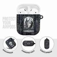 Khonsu Ancient Egyptian AirPods Case with Dark Celtic Knot Pattern, Baboon Guardian Symbol, and Moon Healer Motif - Wonder Print Shop