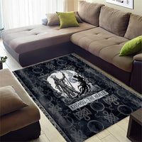 Khonsu Ancient Egyptian Area Rug with Dark Celtic Knot Pattern, Baboon Guardian Symbol, and Moon Healer Motif - Wonder Print Shop