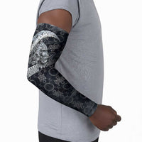 Khonsu Ancient Egyptian Arm Sleeves with Dark Celtic Knot Pattern, Baboon Guardian Symbol, and Moon Healer Motif - Wonder Print Shop