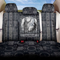 Khonsu Ancient Egyptian Back Car Seat Cover with Dark Celtic Knot Pattern, Baboon Guardian Symbol, and Moon Healer Motif - Wonder Print Shop