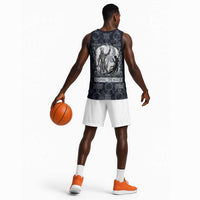 Khonsu Ancient Egyptian Basketball Jersey with Dark Celtic Knot Pattern, Baboon Guardian Symbol, and Moon Healer Motif - Wonder Print Shop