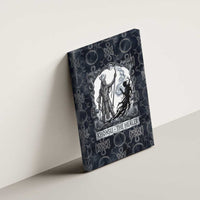 Khonsu Ancient Egyptian Canvas Wall Art with Dark Celtic Knot Pattern, Baboon Guardian Symbol, and Moon Healer Motif - Wonder Print Shop