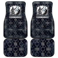 Khonsu Ancient Egyptian Car Mats with Dark Celtic Knot Pattern, Baboon Guardian Symbol, and Moon Healer Motif - Wonder Print Shop