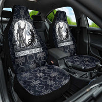 Khonsu Ancient Egyptian Car Seat Cover with Dark Celtic Knot Pattern, Baboon Guardian Symbol, and Moon Healer Motif - Wonder Print Shop