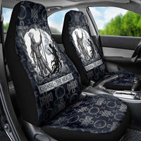 Khonsu Ancient Egyptian Car Seat Cover with Dark Celtic Knot Pattern, Baboon Guardian Symbol, and Moon Healer Motif - Wonder Print Shop