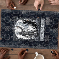 Khonsu Ancient Egyptian Puzzle with Dark Celtic Knot Pattern, Baboon Guardian Symbol, and Moon Healer Motif - Wonder Print Shop